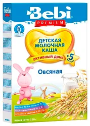 Каша БЕБИ ПРЕМИУМ овсяная молочная бзмж карт/уп 250г