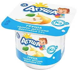 Творог АГУША груша бзмж 3.9-8.5% 100г