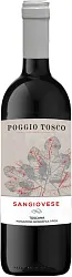 Вино ПОДЖИО ТОСКА Санджовезе красное сух 12.5% ст/б 0.75л