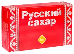 Сахар РУССКИЙ кусковой белый карт/уп 1кг