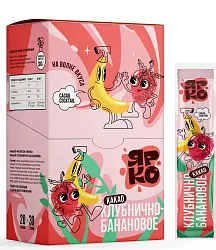 Какао-напиток ЯРКО клубника банан 30г