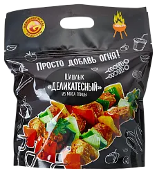 Шашлык куриный МЕЖЕНИНОВСКАЯ ПФ из красного мяса в маринаде Пиканто охл 1кг