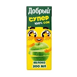 Сок ДОБРЫЙ Актив кид яблоко 0.2л
