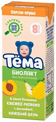 Биолакт ТЕМА персик груша бзмж 3% 206г