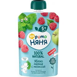 Пюре ФРУТОНЯНЯ яблоко малина мелисса м/у 90г