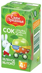 Сок САДЫ ПРИДОНЬЯ зеленое яблоко 125мл