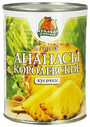 Ананасы МЕДВЕДЬ ЛЮБИМЫЙ кусочки ж/б 580мл