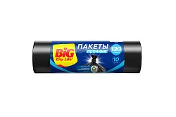 Пакеты для мусора БИГ СИТИ ЛАЙФ сверхпрочные черные 120л 10шт