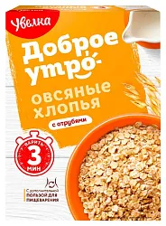 Овсяные хлопья УВЕЛЬСКИЕ КРУПЫ с отрубями м/у 500г