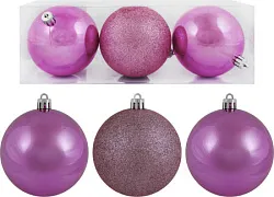 Набор елочных шаров ТАМ-ТАМ розовый Д8см 3шт арт.SYQA-0122277