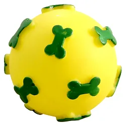 Игрушка для собак ТРИОЛ Мяч с косточками из винила 60мм