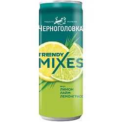 Газ.напиток ЧЕРНОГОЛОВКА лимон лайм лемонграсс ж/б 0.33л