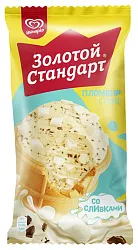 Мороженое ЗОЛОТОЙ СТАНДАРТ Пломбир с шоколадной крошкой бзмж 86г