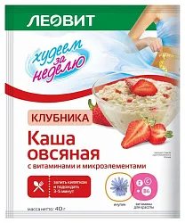 Каша ХУДЕЕМ ЗА НЕДЕЛЮ овсяная клубника со сливками 40г