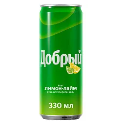 Газ.напиток ДОБРЫЙ лимон лайм ж/б 0.33л