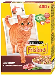 Корм для кошек ФРИСКИС с мясом и овощами 400г