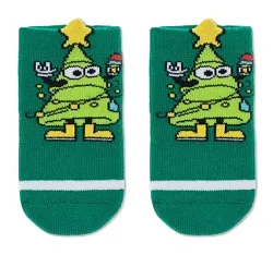 Носки детские КОНТЕ КИДС Новый год зеленые р.11-12 арт.910