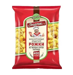 Мак.изделия ЗНАТОК Рожки 400г