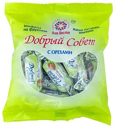Конфеты ДОБРЫЙ СОВЕТ с орехами на фруктозе 150г
