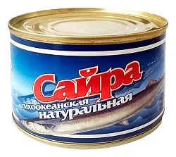 Сайра ПРЕОБРАЖЕНСКАЯ натуральная с д/м ж/б 250г