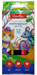 Карандаши цветные ГЛОБУС 12шт