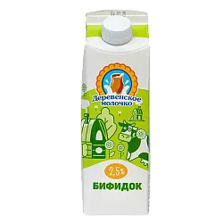 Бифидок ДЕРЕВЕНСКОЕ МОЛОЧКО бзмж 2.5% пюр/пак 500г