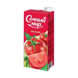 Напиток сокосодержащий СОЧНЫЙ МИР томатный с солью и мякотью 0.95л