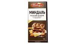 Шоколад ПОБЕДА ВКУСА молочный с цельным миндалем и морской солью 100г