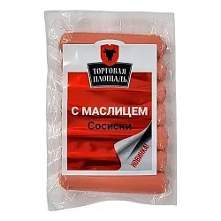 Сосиски ТОРГОВАЯ ПЛОЩАДЬ с маслицем в/у 300г