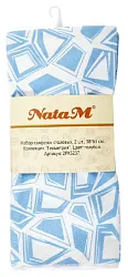 Салфетка столовая НАТАМ Геометрия голубая 38*63см 2шт арт.2PKS237