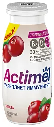 Кисломолочный продукт АКТИМЕЛЬ клюква с цинком бзмж 1.5% 95г