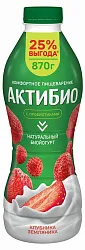 Биойогурт АКТИБИО клубника земляника бзмж 1.5% 870г
