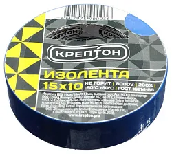 Изолента КРЕПТОН 15мм*10м синяя