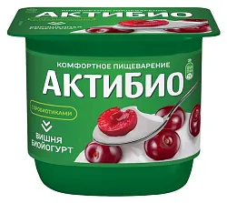 Биойогурт АКТИБИО вишня бзмж 2.9% 130г