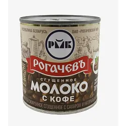 Сгущенное молоко РОГАЧЕВ с кофе и сахаром бзмж 7% ж/б 380г