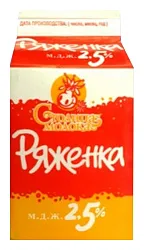 Ряженка СТОЛИЦА МОЛОКА бзмж 2.5% т/пак 400мл
