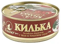 Килька КЕАНО обжаренная в соусе чили ж/б 240г