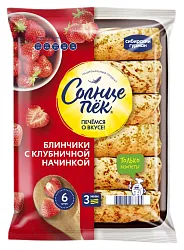 Блинчики СОЛНЦЕПЕК с клубникой 360г