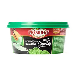 Сыр плавленый ПРЕЗИДЕНТ Май Чиз с васаби бзмж 51% 125г