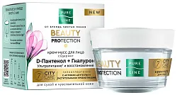 Крем-мусс для лица ЧИСТАЯ ЛИНИЯ Д-пантенол и гиалурон 45мл