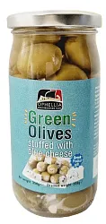 Оливки ОФЕЛЛИЯ зеленые с голубым сыром ст/б 350г