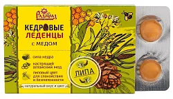 Леденцы РАДОГРАД Липа с медом и живицей кедра 6шт