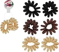 Резинка для волос НАТАМ Спираль крупная 5см 2шт матовая в ассортименте арт.734