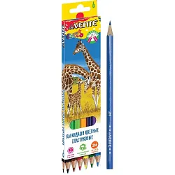 Карандаши цветные ДЕ ВЕНТЕ Флекси 6шт арт.5021307