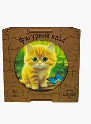 Пазл фигурный АПИЛКА Фантазия Котенок с бабочкой арт.ДП06