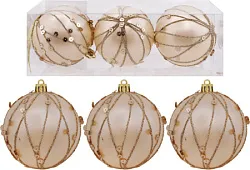 Набор елочных шаров ТАМ-ТАМ Бесконечность шампань Д8см 3шт арт.SY24DGZ-161