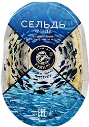 Сельдь ЗОЛОТАЯ ФИШКА филе в масле 400г