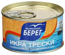 Икра трески БАЛТИЙСКИЙ БЕРЕГ ж/б 130г