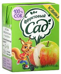 Сок ФРУКТОВЫЙ САД яблочный осветленный для детского питания 0.2л