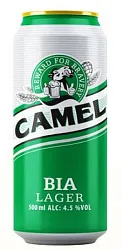 Пиво КЭМЭЛ Лагер светлое пастер 4.5% ж/б 0.5л